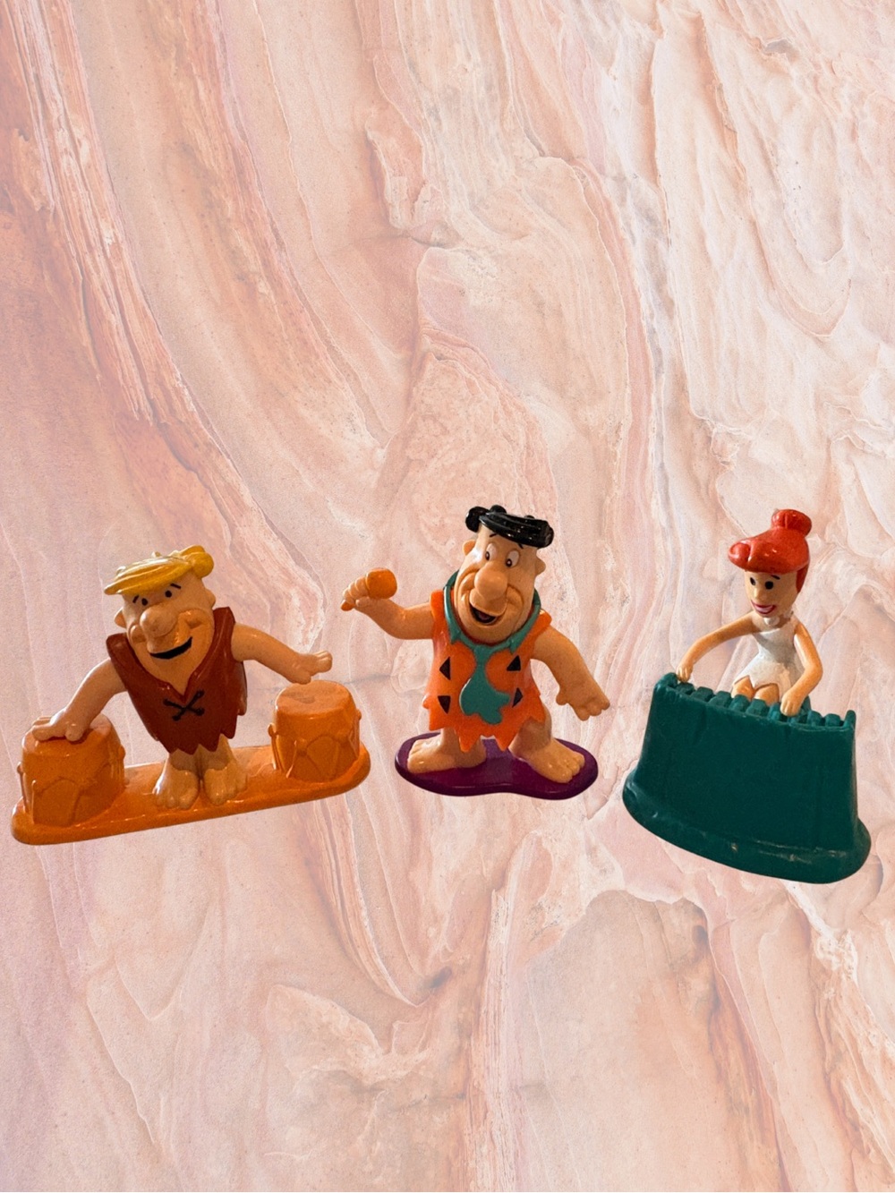 Vintage The Flintstones Mini Figures Pack - Orange, Green, Purple